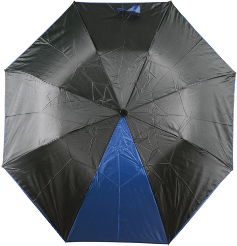 Изображение Зонт складной полуавтомат Логан, черный с синим сектором