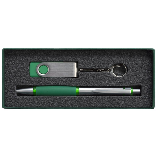 Изображение Набор Notes: ручка и флешка, зеленый
