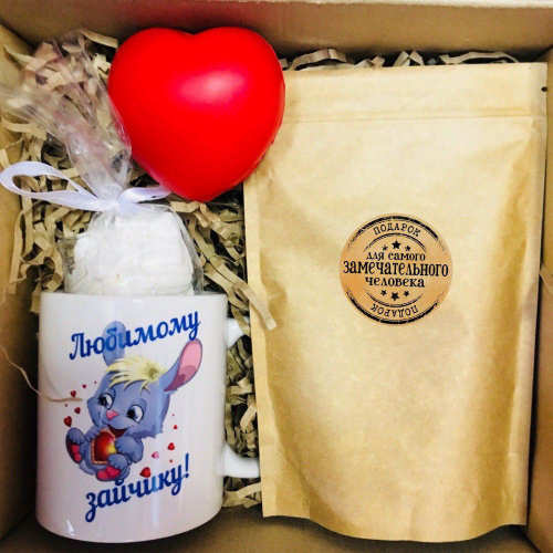 Изображение Подарочный набор Любимому зайчику: какао, маршмеллоу, кружка
