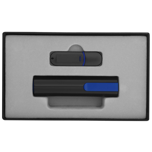 Изображение Набор Equip Black: аккумулятор и флешка 8 гб, черно-синий