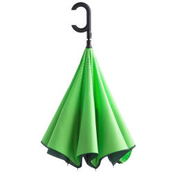 Зонт наоборот полуавтомат Unit ReStyle, трость, зеленый