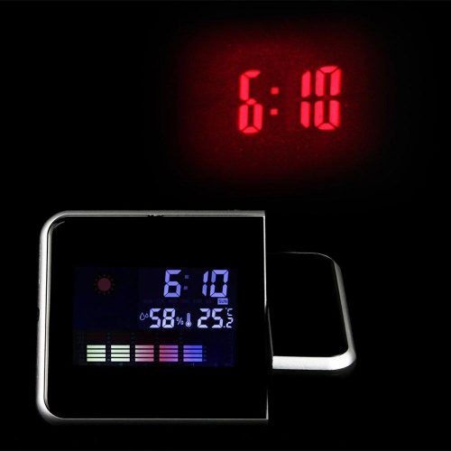 Изображение Часы будильник с проекцией и метеостанцией