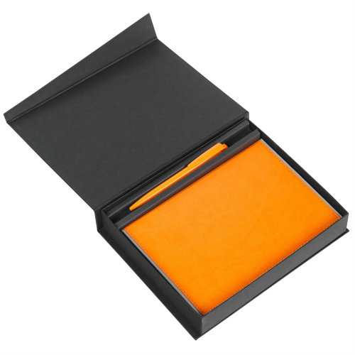 Изображение Коробка под ежедневник и ручку Duo, черная, 23*18,5 см