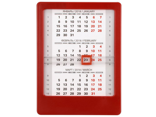 Изображение Настольный календарь красный
