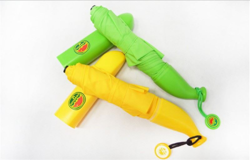 Изображение Зонт складной женский Банан, зеленый