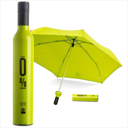 Зонт Бутылка 0% градусов, складной, желтый