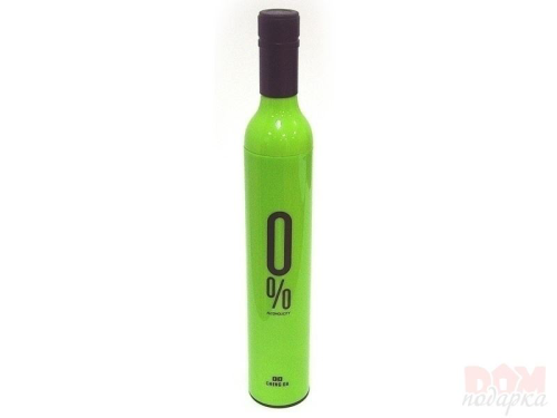 Изображение Зонт Бутылка 0% градусов, складной, зеленый