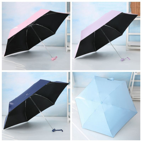 Изображение Мини зонт UV в 5 сложений, черный