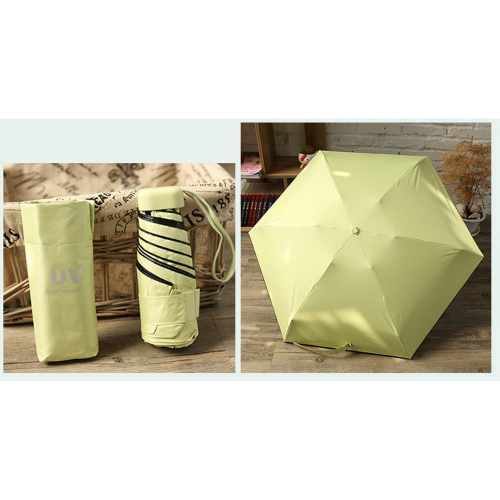 Изображение Мини зонт UV в 5 сложений, салатовый