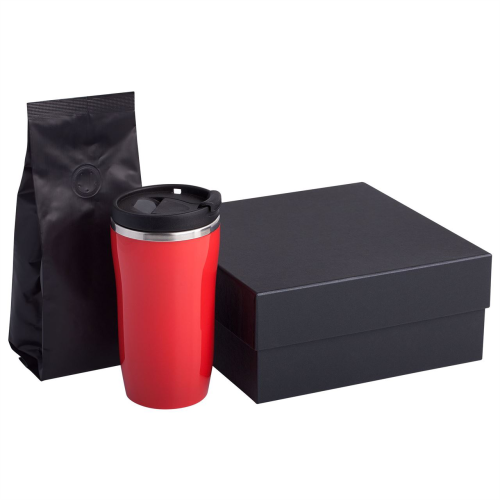 Изображение Набор: термостакан и кофе, красный