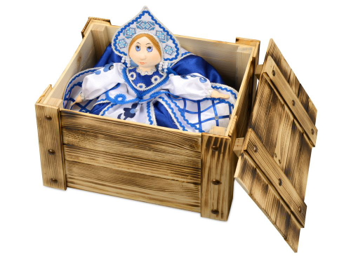 Изображение Подарочный набор «Гжель»: кукла на чайник, чайник заварной с росписью