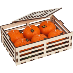 Свеча мандарин 6 штук в наборе Citrus Box