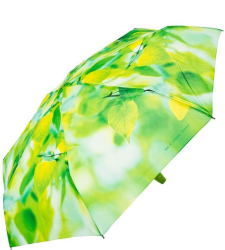 Зонт женский Zest листья, автомат, 4 сложения