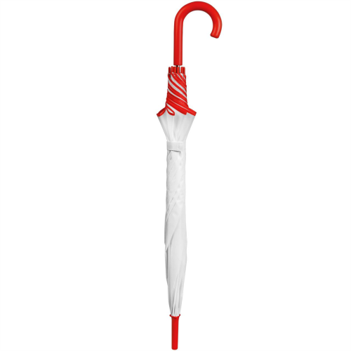 Изображение Зонт-трость Unit White, белый с красным