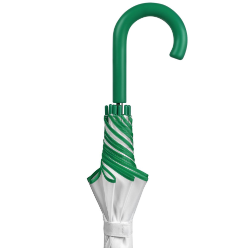 Изображение Зонт-трость Unit White, белый с зеленым