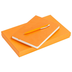 Набор Charme: ежедневник и ручка, оранжевый
