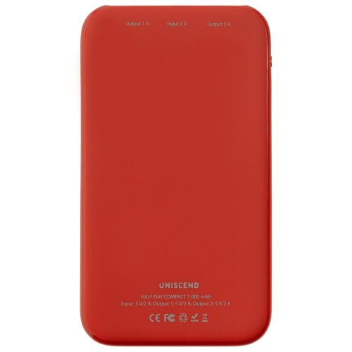 Изображение Внешний аккумулятор Uniscend Half Day Compact 5000 мAч, красный