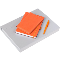 Набор Brand: ежедневник, визитница и ручка, оранжевый