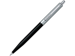 Ручка пластиковая шариковая Point Polished Metal серебристо-черная