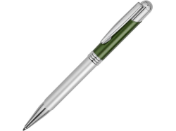 Ручка металлическая шариковая Мичиган серебристо-зеленая
