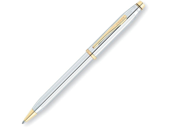 Ручка шариковая Century II серебристая, латунь