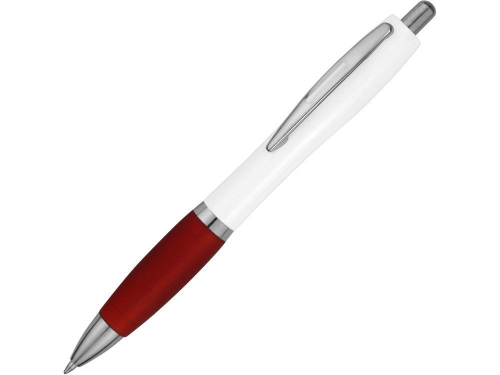 Изображение Ручка шариковая Nash бело-красная, чернила черные