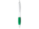 Изображение Ручка пластиковая шариковая Nash бело-зеленая, чернила черные