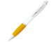 Изображение Ручка пластиковая шариковая Nash бело-желтая, чернила черные