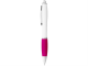 Изображение Ручка  шариковая Nash бело-розовая, чернила черные