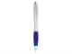 Изображение Ручка пластиковая шариковая Nash белая с синим грипом