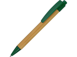 Ручка шариковая Borneo коричнево-зеленая, чернила черные