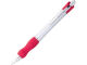 Изображение Ручка пластиковая шариковая Bubble серебристо-красный, чернила черные