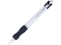 Ручка пластиковая шариковая Bubble серебристо-черный, чернила черные