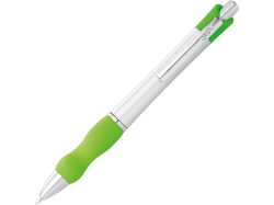Ручка пластиковая шариковая Bubble серебристо-зеленый, чернила черные
