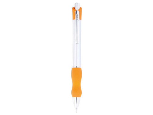 Изображение Ручка пластиковая шариковая Bubble серебристо-оранжевый, чернила черные