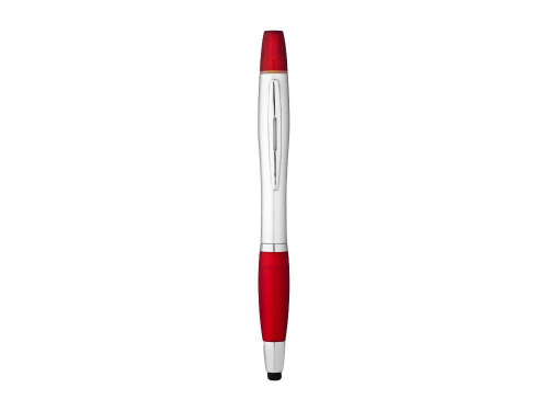 Изображение Ручка-стилус шариковая Nash с маркером серебристая