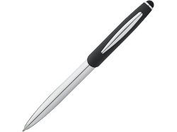 Ручка металлическая шариковая Geneva серебристо-черная