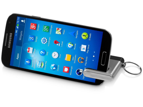 Изображение Подставка-брелок для мобильного телефона GoGo серебристый