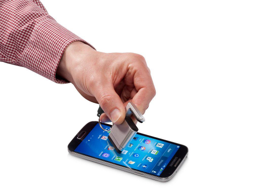 Изображение Подставка-брелок для мобильного телефона GoGo серебристый