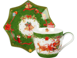 Чайная пара Санта Клаус зеленая