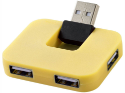 USB Hub Gaia на 4 порта желтый