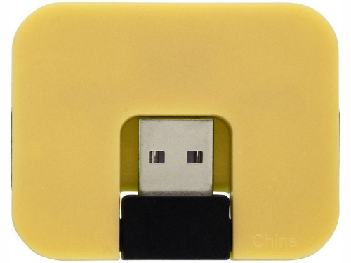 Изображение USB Hub Gaia на 4 порта желтый