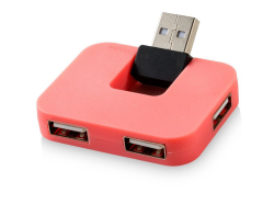 USB Hub Gaia на 4 порта розовый
