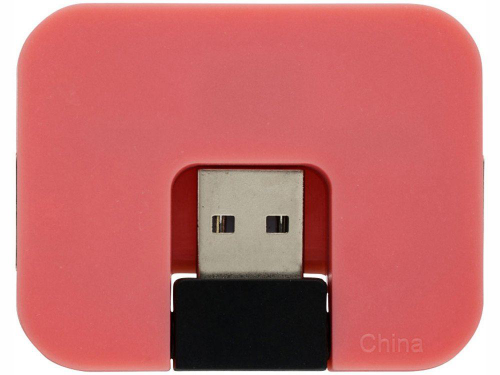 Изображение USB Hub Gaia на 4 порта розовый