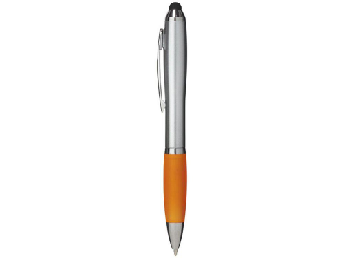 Изображение Ручка-стилус шариковая Nash оранжево-серебристая, чернила черные