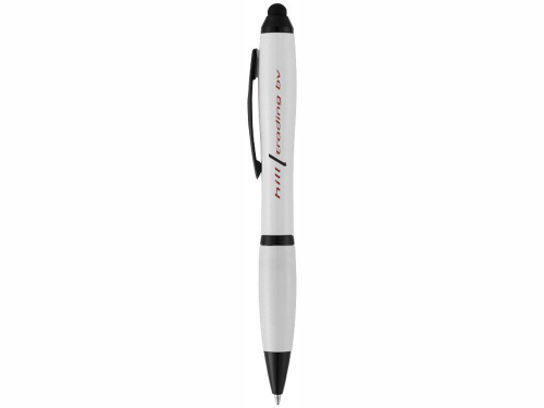 Изображение Ручка-стилус шариковая Nash черно-белая, чернила черные