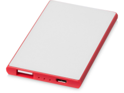 Портативное зарядное устройство Slim Credit Card, 2000 mAh красное