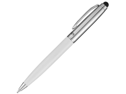 Ручка-стилус шариковая Antares серебристо-белая, чернила черные