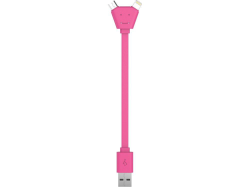 USB-переходник XOOPAR Y CABLE розовый