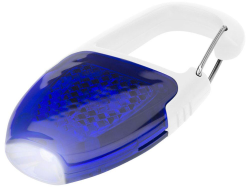 Брелок - фонарик с отражателем и карабином ярко-синий